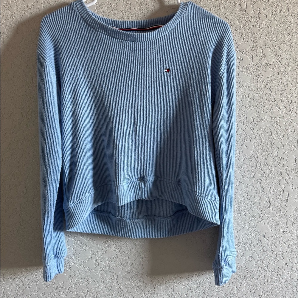 Tommy Hilfiger Sky Blue Ribbed Lounge Set